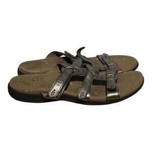 Taos Footwear Women's Comfort Sandals Metallic Strappy Size 11 Arch Support